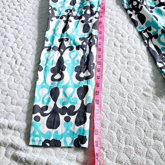 Milly pants ankle printed 6 slacks business casual lightweight 28 - Picture 4 of 9